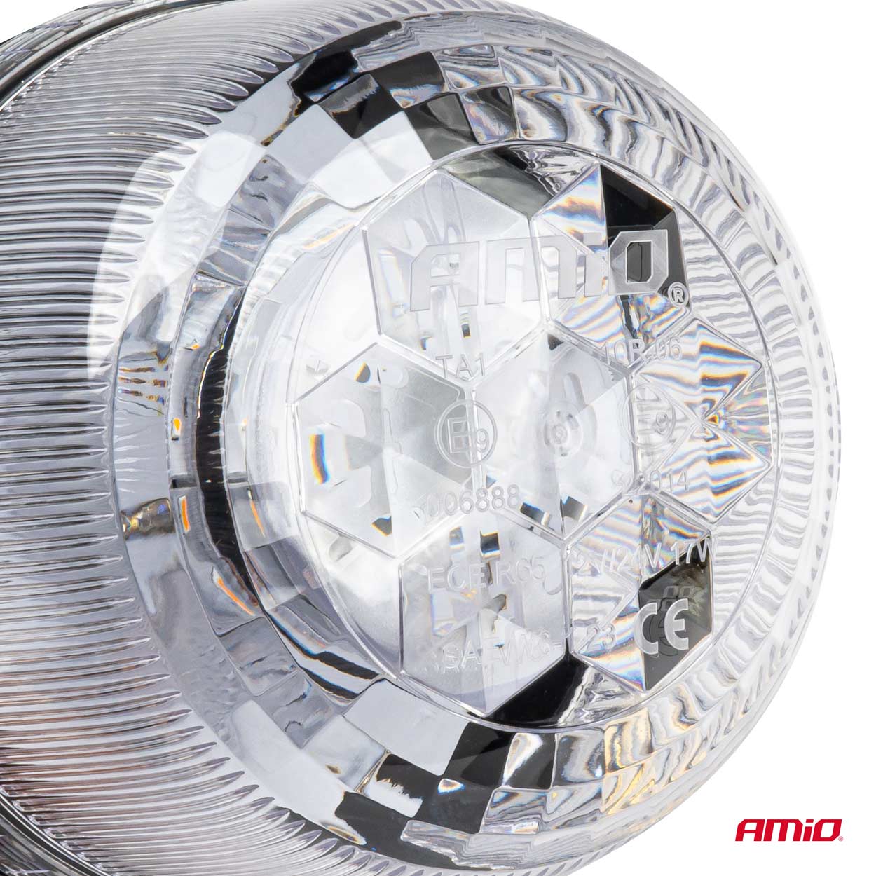 Εικόνα 2 από 7 — Amio – ΦΑΡΟΣ DIAMONT W25P ΜΕ ΛΕΥΚΟ ΚΑΠΑΚΙ 12/24V 24xSMD LED ΠΟΡΤΟΚΑΛΙ ΕΛΑΣΤΙΚΟΣ ΒΙΔΩΤΟΣ 201x126mm – 1 ΤΕΜ. (03338/ΑΜ)