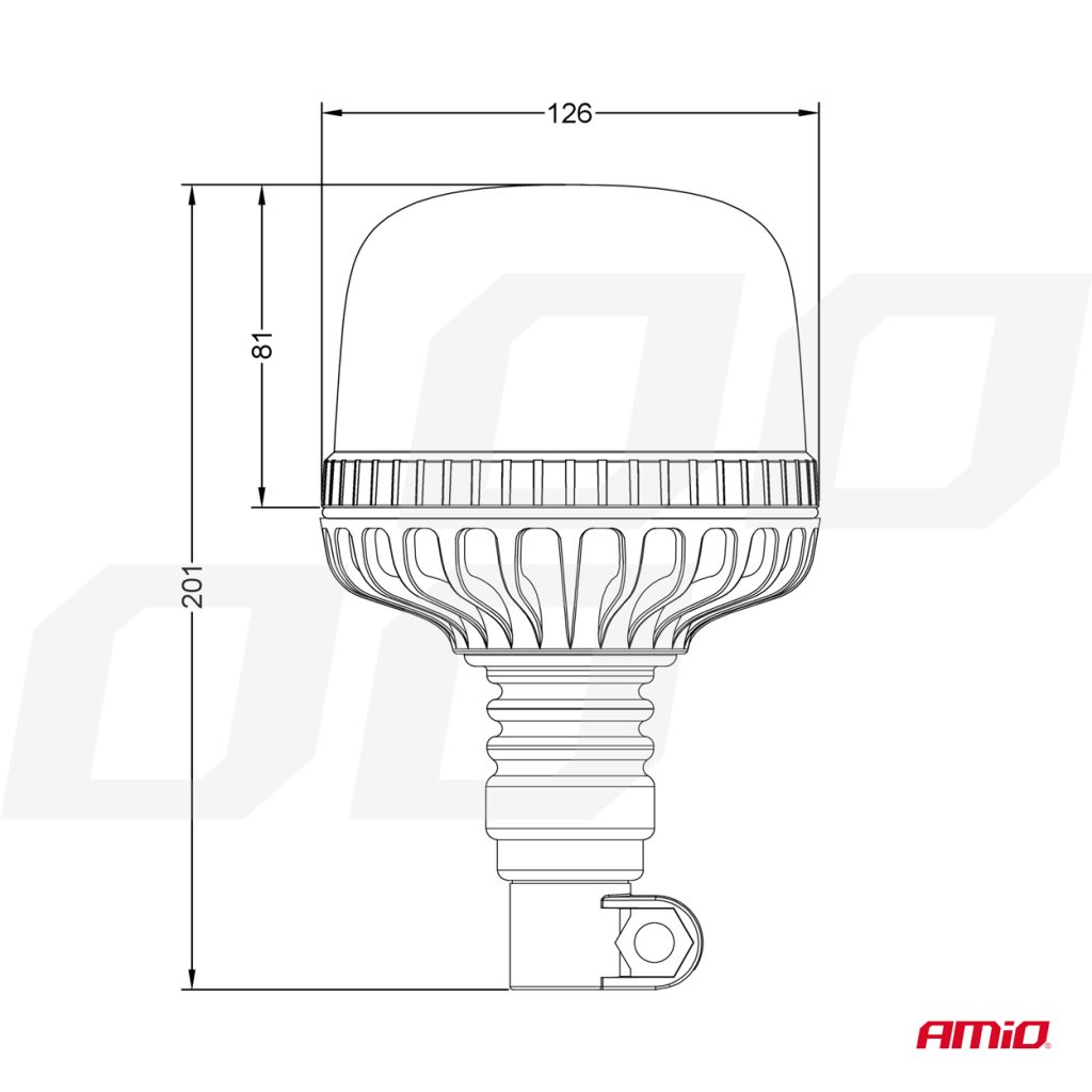 Εικόνα 6 από 7 — Amio – ΦΑΡΟΣ DIAMONT W25P ΜΕ ΛΕΥΚΟ ΚΑΠΑΚΙ 12/24V 24xSMD LED ΠΟΡΤΟΚΑΛΙ ΕΛΑΣΤΙΚΟΣ ΒΙΔΩΤΟΣ 201x126mm – 1 ΤΕΜ. (03338/ΑΜ)