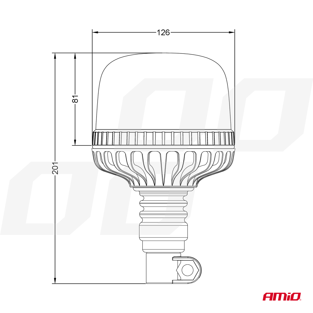 Εικόνα 6 από 7 — Amio – ΦΑΡΟΣ DIAMONT W25P ΜΕ ΛΕΥΚΟ ΚΑΠΑΚΙ 12/24V 24xSMD LED ΠΟΡΤΟΚΑΛΙ ΕΛΑΣΤΙΚΟΣ ΒΙΔΩΤΟΣ 201x126mm – 1 ΤΕΜ. (03338/ΑΜ)