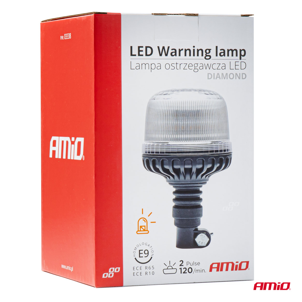 Εικόνα 7 από 7 — Amio – ΦΑΡΟΣ DIAMONT W25P ΜΕ ΛΕΥΚΟ ΚΑΠΑΚΙ 12/24V 24xSMD LED ΠΟΡΤΟΚΑΛΙ ΕΛΑΣΤΙΚΟΣ ΒΙΔΩΤΟΣ 201x126mm – 1 ΤΕΜ. (03338/ΑΜ)