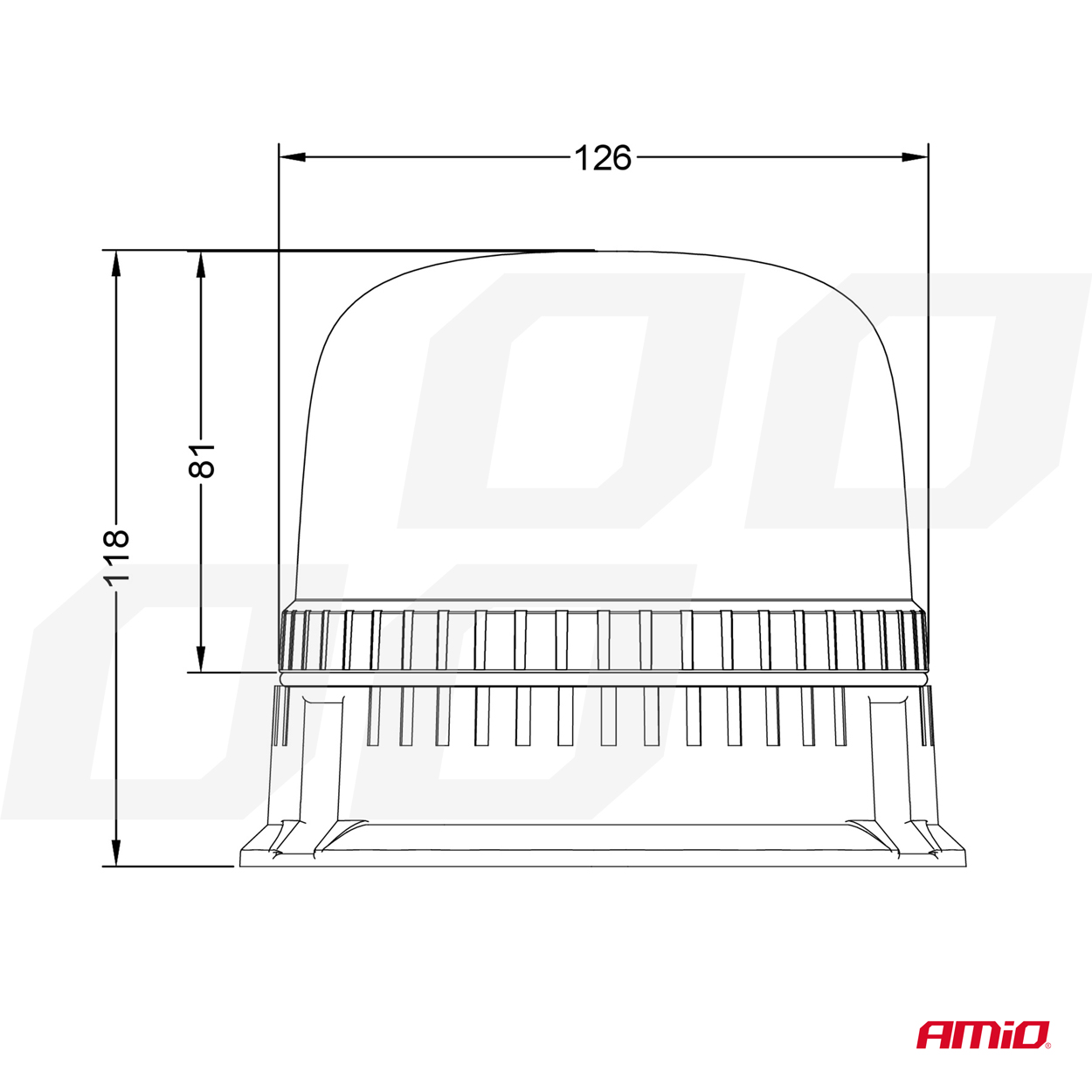 Εικόνα 6 από 7 — Amio – ΦΑΡΟΣ DIAMONT W25B ΜΕ ΛΕΥΚΟ ΚΑΠΑΚΙ 12/24V 24xSMD LED ΠΟΡΤΟΚΑΛΙ ΒΙΔΩΤΟΣ 118x126mm – 1 ΤΕΜ. (03341/AM)