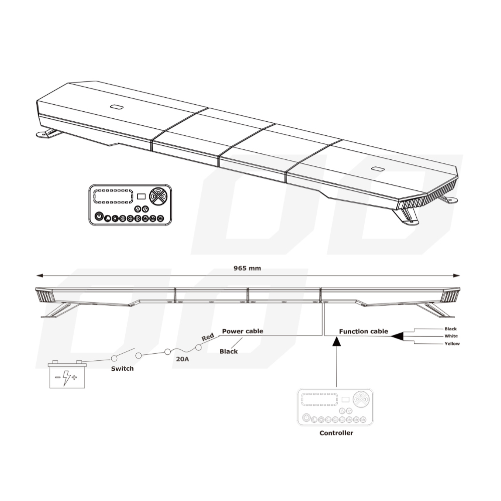Εικόνα 7 από 8 — Amio – ΣΤΡΟΜΠΟ ΜΠΑΡΑ 12/24V 180xSMD LED 54” 51 ΧΡΗΣΕΩΝ ΜΕ ΦΙΣ ΑΝΑΠΤΗΡΑ ΒΙΔΩΤΗ 1372x280X82mm​ – 1 TEM. (03345/AM)