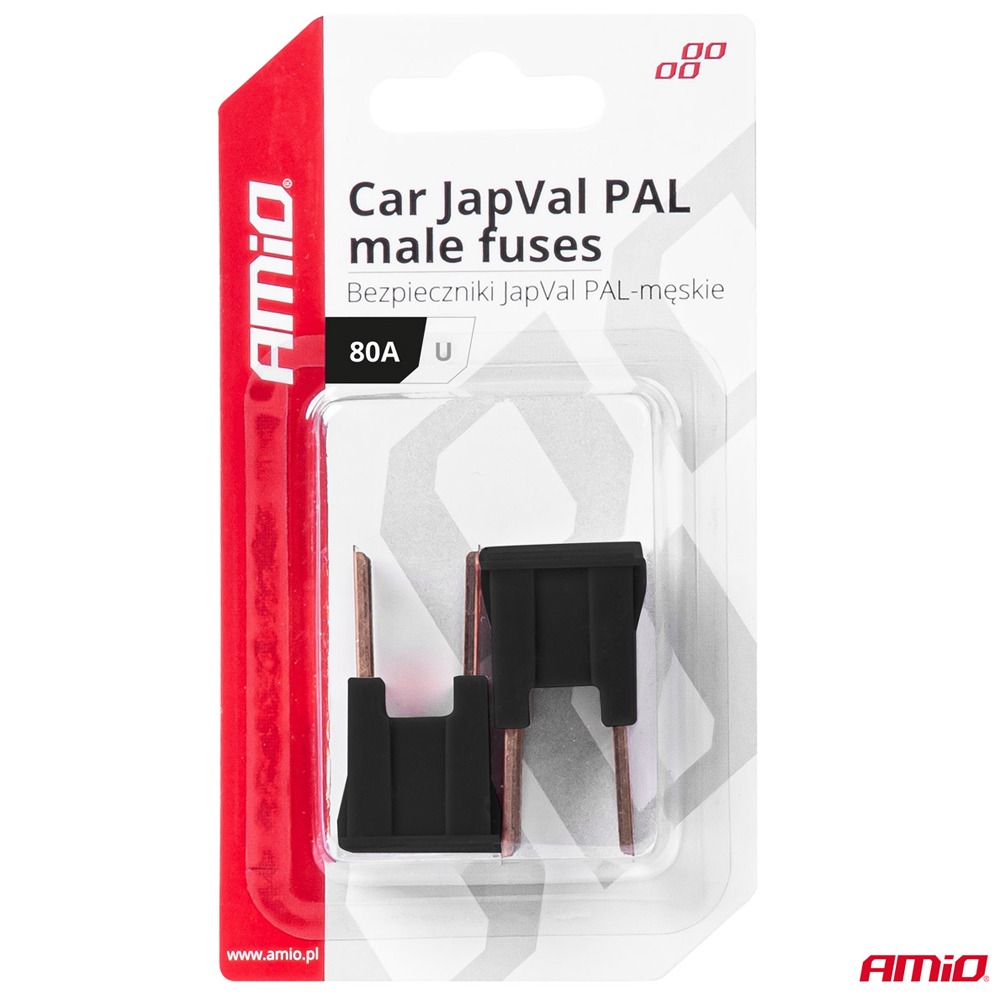 Εικόνα 3 από 3 — Amio – ΑΣΦΑΛΕΙΕΣ JapVal PAL U ΑΡΣΕΝΙΚΕΣ 80A ΣΕ ΜΑΥΡΟ ΧΡΩΜΑ – 2 Τεμ. (03410/AM)