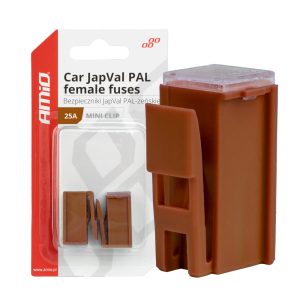 Amio - ΑΣΦΑΛΕΙΕΣ JapVal PAL ΘΗΛΥΚΕΣ 25A ΣΕ ΚΑΦΕ ΧΡΩΜΑ - 2 Τεμ. (03412/AM)
