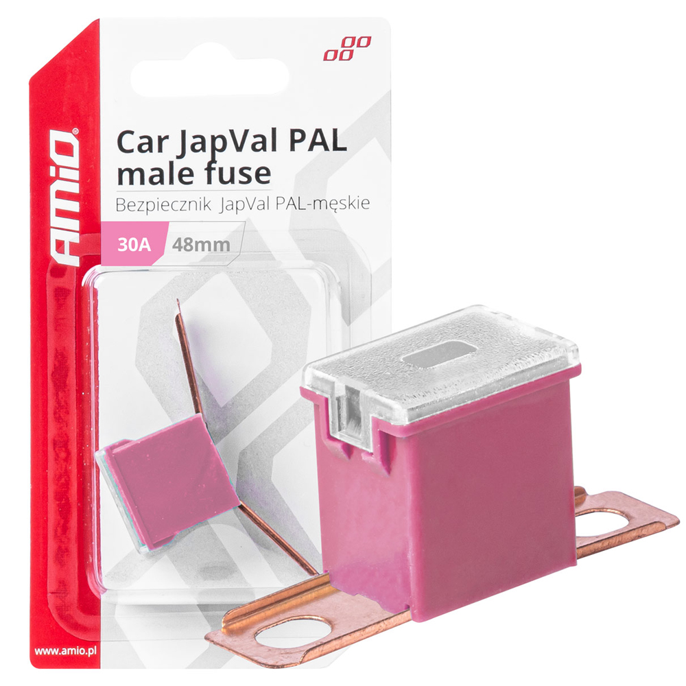 Εικόνα 1 από 3 — Amio – ΑΣΦΑΛΕΙΑ JapVal PAL ΑΡΣΕΝΙΚΗ 48mm 30A ΣΕ ΡΟΖ ΧΡΩΜΑ – 1 Τεμ. (03418/AM)