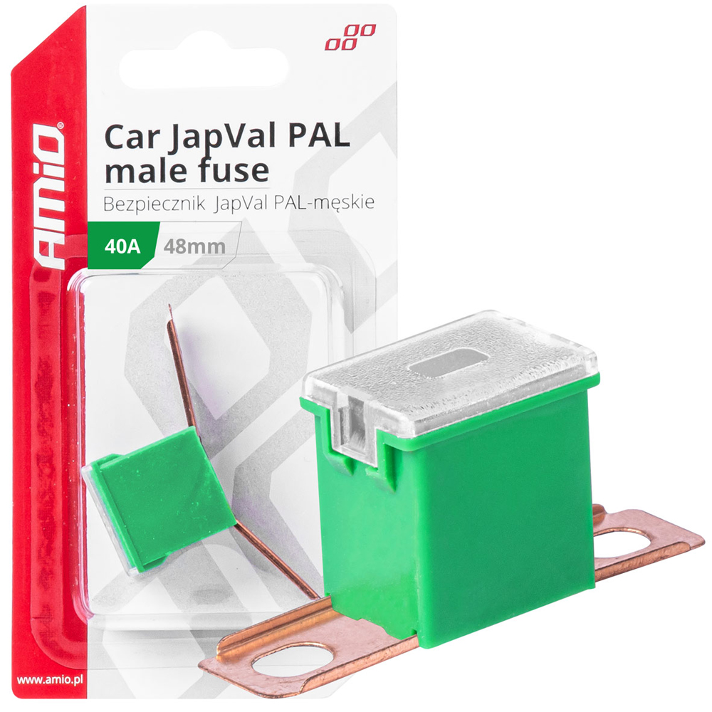Εικόνα 1 από 3 — Amio – ΑΣΦΑΛΕΙΑ JapVal PAL ΑΡΣΕΝΙΚΗ 48mm 40A ΣΕ ΠΡΑΣΙΝΟ ΧΡΩΜΑ – 1 Τεμ. (03419/AM)