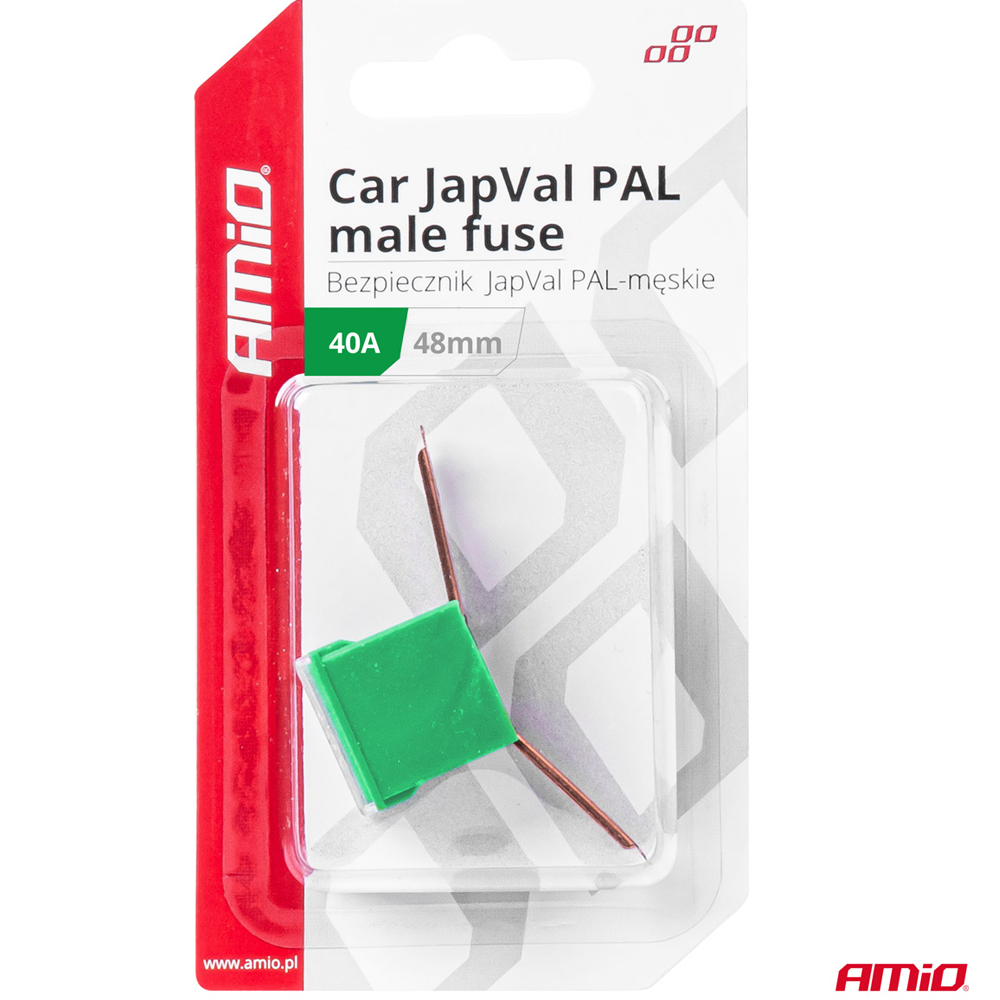 Εικόνα 3 από 3 — Amio – ΑΣΦΑΛΕΙΑ JapVal PAL ΑΡΣΕΝΙΚΗ 48mm 40A ΣΕ ΠΡΑΣΙΝΟ ΧΡΩΜΑ – 1 Τεμ. (03419/AM)