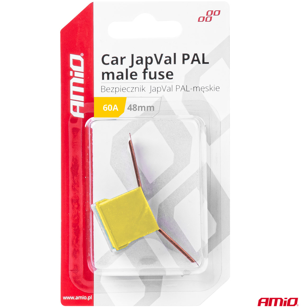Εικόνα 3 από 3 — Amio – ΑΣΦΑΛΕΙΑ JapVal PAL ΑΡΣΕΝΙΚΗ 48mm 60A ΣΕ ΚΙΤΡΙΝΟ ΧΡΩΜΑ – 1 Τεμ. (03421/AM)