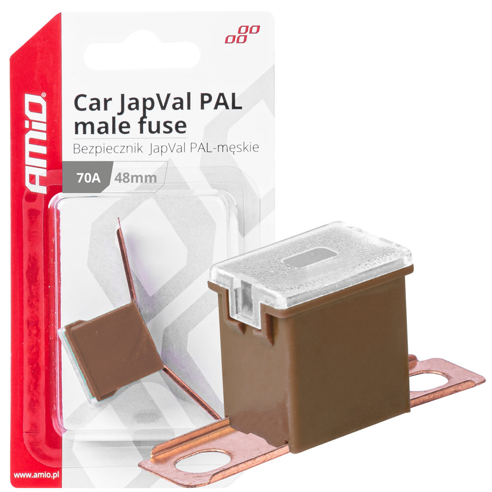 Εικόνα 1 από 3 — Amio – ΑΣΦΑΛΕΙΑ JapVal PAL ΑΡΣΕΝΙΚΗ 48mm 70A ΣΕ ΚΑΦΕ ΧΡΩΜΑ – 1 Τεμ. (03422/AM)