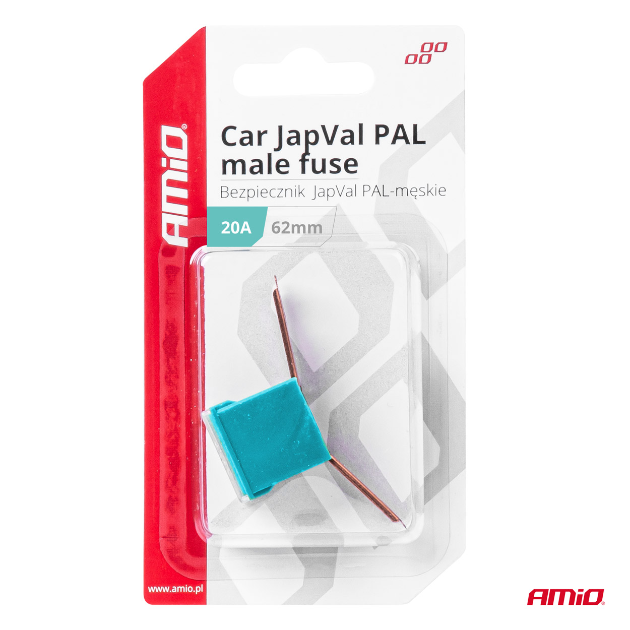Εικόνα 3 από 3 — Amio – ΑΣΦΑΛΕΙΑ JapVal PAL ΑΡΣΕΝΙΚΗ 62mm 20A ΣΕ ΓΑΛΑΖΙΟ ΧΡΩΜΑ – 1 Τεμ. (03426/AM)