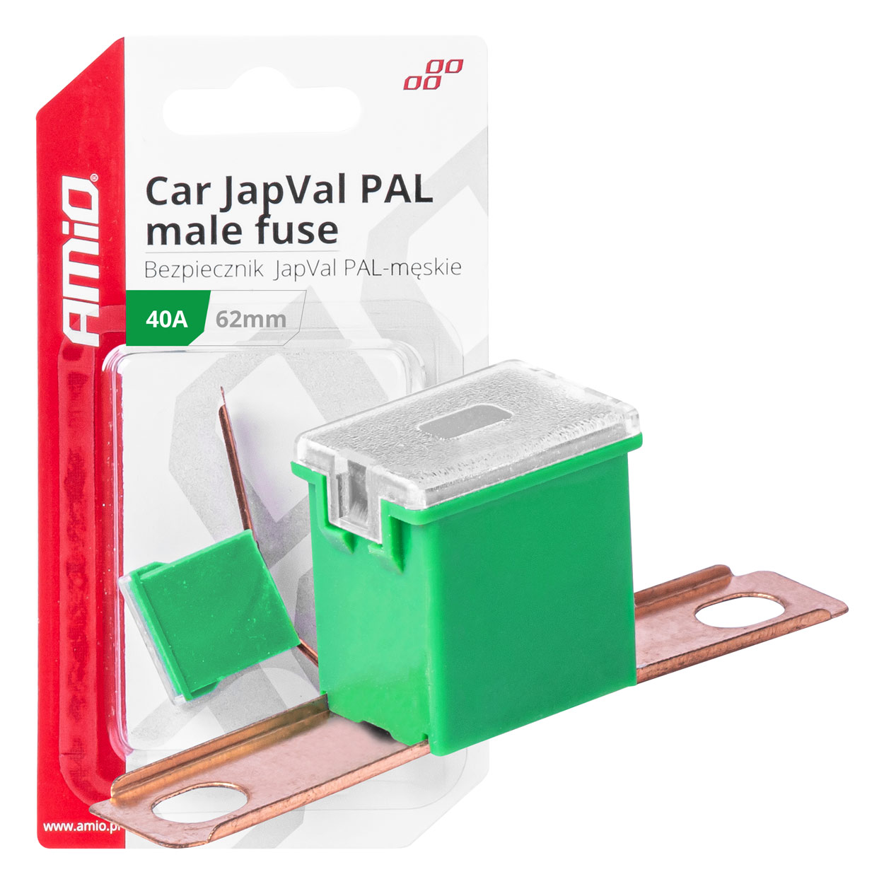 Εικόνα 1 από 3 — Amio – ΑΣΦΑΛΕΙΑ JapVal PAL ΑΡΣΕΝΙΚΗ 62mm 40A ΣΕ ΠΡΑΣΙΝΟ ΧΡΩΜΑ – 1 Τεμ. (03428/AM)