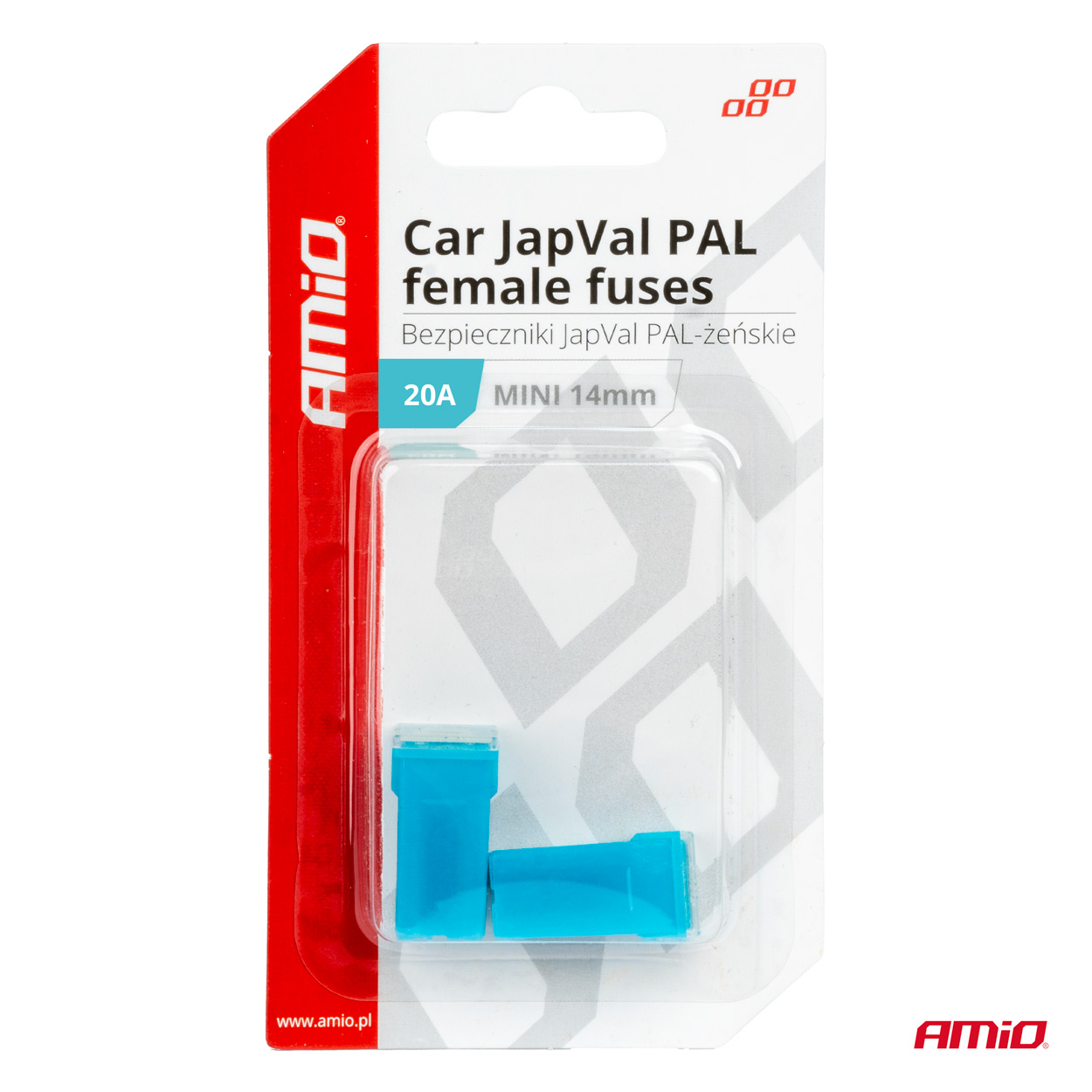 Εικόνα 3 από 3 — Amio – ΑΣΦΑΛΕΙΕΣ JapVal PAL ΜΙΝΙ 14mm ΘΗΛΥΚΕΣ 20A ΣΕ ΓΑΛΑΖΙΟ ΧΡΩΜΑ – 2 Τεμ. (03435/AM)