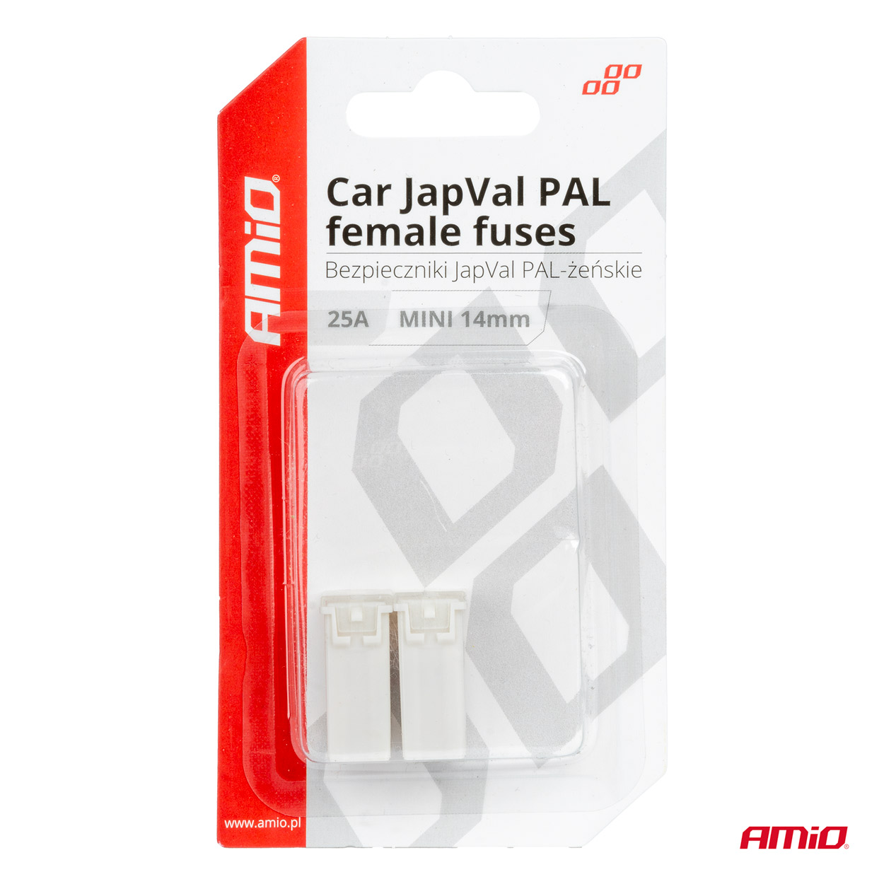 Εικόνα 3 από 3 — Amio – ΑΣΦΑΛΕΙΕΣ JapVal PAL ΜΙΝΙ 14mm ΘΗΛΥΚΕΣ 25A ΣΕ ΛΕΥΚΟ ΧΡΩΜΑ – 2 Τεμ. (03436/AM)