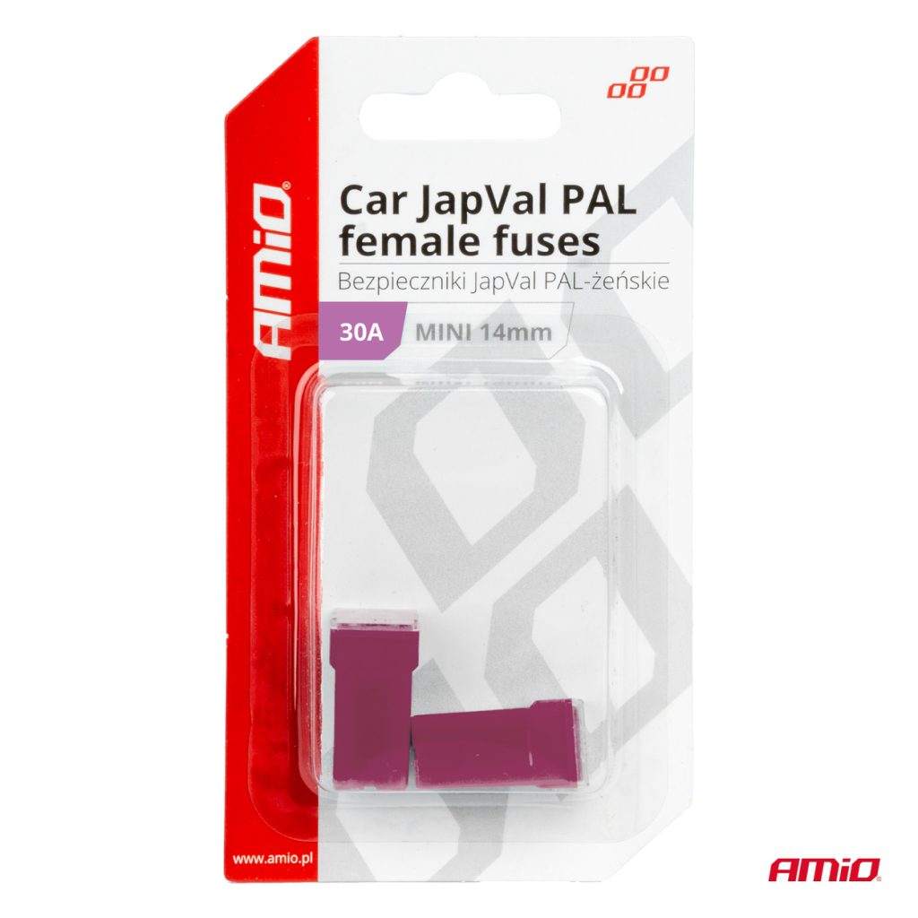 Εικόνα 3 από 3 — Amio – ΑΣΦΑΛΕΙΕΣ JapVal PAL ΜΙΝΙ 14mm ΘΗΛΥΚΕΣ 30A ΣΕ ΜΩΒ ΧΡΩΜΑ – 2 Τεμ. (03437/AM)