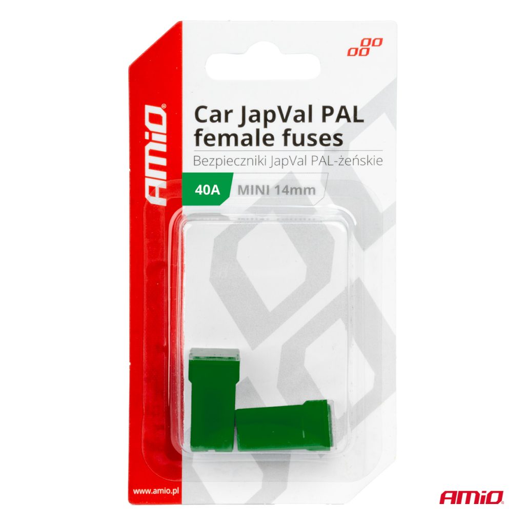 Εικόνα 3 από 3 — Amio – ΑΣΦΑΛΕΙΕΣ JapVal PAL ΜΙΝΙ 14mm ΘΗΛΥΚΕΣ 40A ΣΕ ΠΡΑΣΙΝΟ ΧΡΩΜΑ – 2 Τεμ. (03438/AM)