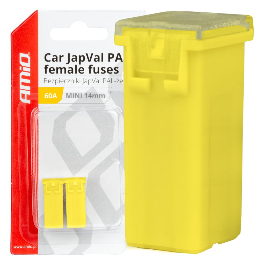 Εικόνα 1 από 3 — Amio – ΑΣΦΑΛΕΙΕΣ JapVal PAL ΜΙΝΙ 14mm ΘΗΛΥΚΕΣ 60A ΣΕ ΚΙΤΡΙΝΟ ΧΡΩΜΑ – 2 Τεμ. (03440/AM)