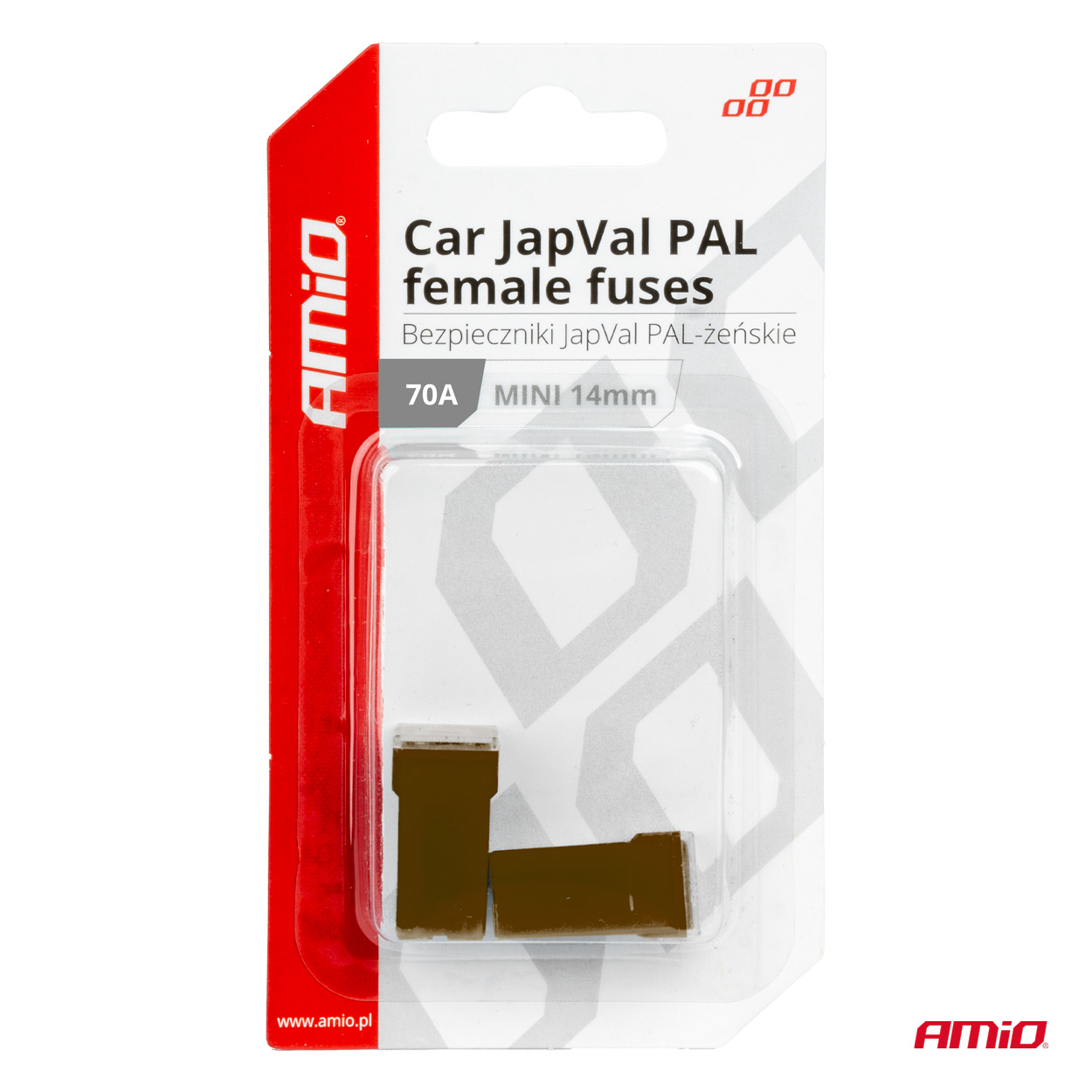 Εικόνα 3 από 3 — Amio – ΑΣΦΑΛΕΙΕΣ JapVal PAL ΜΙΝΙ 14mm ΘΗΛΥΚΕΣ 70A ΣΕ ΚΑΦΕ ΧΡΩΜΑ – 2 Τεμ. (03441/AM)