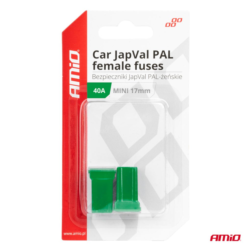Εικόνα 3 από 3 — Amio – ΑΣΦΑΛΕΙΕΣ JapVal PAL ΜΙΝΙ 17mm ΘΗΛΥΚΕΣ 40A ΣΕ ΠΡΑΣΙΝΟ ΧΡΩΜΑ – 2 Τεμ. (03445/AM)