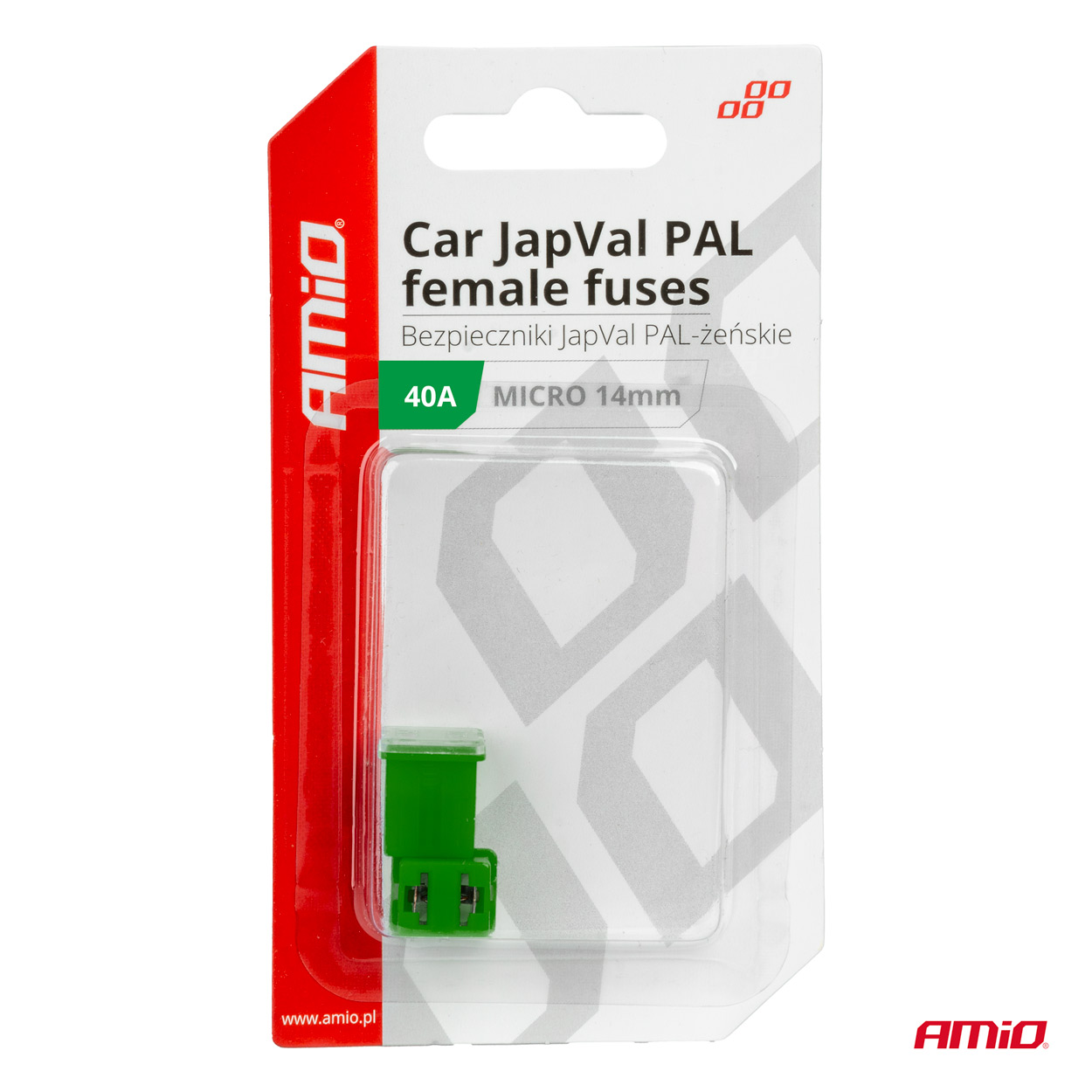 Εικόνα 3 από 3 — Amio – ΑΣΦΑΛΕΙΕΣ JapVal PAL ΜICRO 14mm ΘΗΛΥΚΕΣ 40A ΣΕ ΠΡΑΣΙΝΟ ΧΡΩΜΑ – 2 Τεμ. (03454/AM)