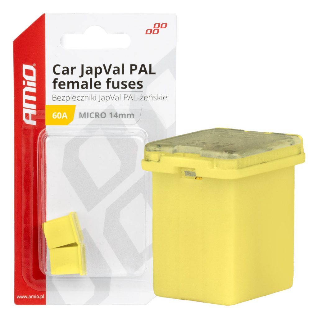 Εικόνα 1 από 3 — Amio – ΑΣΦΑΛΕΙΕΣ JapVal PAL ΜICRO 14mm ΘΗΛΥΚΕΣ 60A ΣΕ ΚΙΤΡΙΝΟ ΧΡΩΜΑ – 2 Τεμ. (03456/AM)