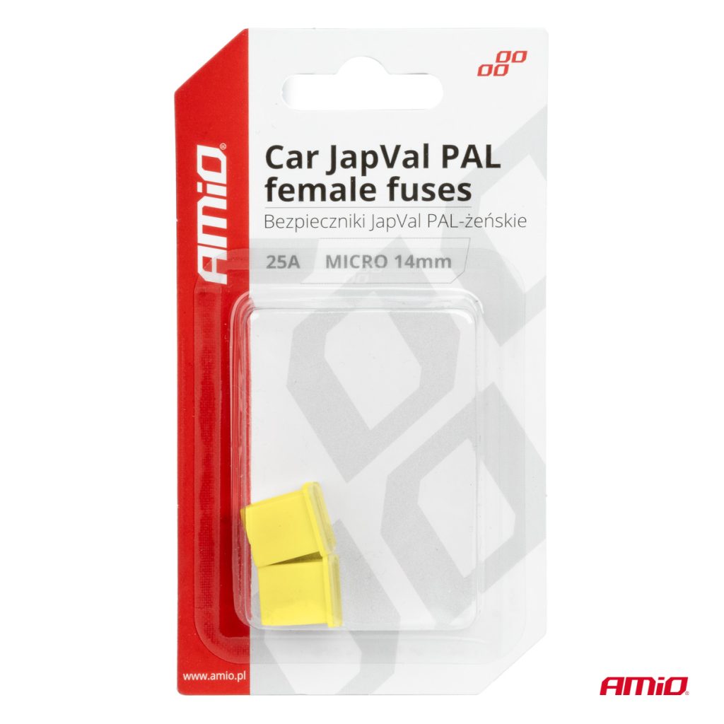 Εικόνα 3 από 3 — Amio – ΑΣΦΑΛΕΙΕΣ JapVal PAL ΜICRO 14mm ΘΗΛΥΚΕΣ 60A ΣΕ ΚΙΤΡΙΝΟ ΧΡΩΜΑ – 2 Τεμ. (03456/AM)