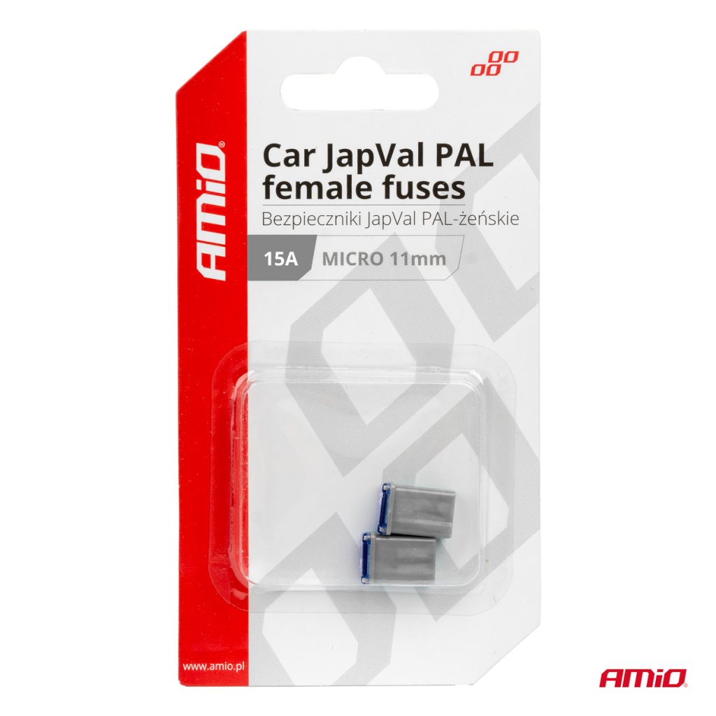 Εικόνα 3 από 3 — Amio – ΑΣΦΑΛΕΙΕΣ JapVal PAL ΜICRO 11mm ΘΗΛΥΚΕΣ 15A ΣΕ ΓΚΡΙ ΧΡΩΜΑ – 2 Τεμ. (03457/AM)