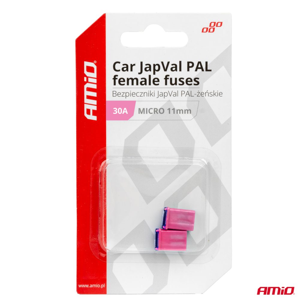Εικόνα 3 από 3 — Amio – ΑΣΦΑΛΕΙΕΣ JapVal PAL ΜICRO 11mm ΘΗΛΥΚΕΣ 30A ΣΕ ΡΟΖ ΧΡΩΜΑ – 2 Τεμ. (03460/AM)