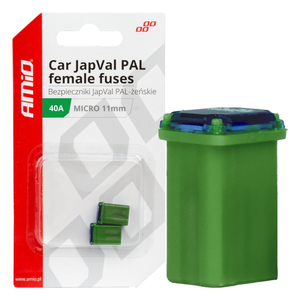 Εικόνα 1 από 3 — Amio – ΑΣΦΑΛΕΙΕΣ JapVal PAL ΜICRO 11mm ΘΗΛΥΚΕΣ 40A ΣΕ ΠΡΑΣΙΝΟ ΧΡΩΜΑ – 2 Τεμ. (03461/AM)