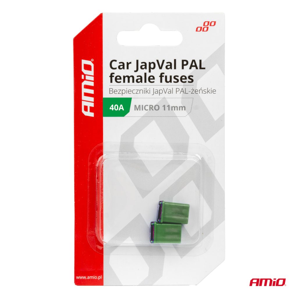 Εικόνα 3 από 3 — Amio – ΑΣΦΑΛΕΙΕΣ JapVal PAL ΜICRO 11mm ΘΗΛΥΚΕΣ 40A ΣΕ ΠΡΑΣΙΝΟ ΧΡΩΜΑ – 2 Τεμ. (03461/AM)
