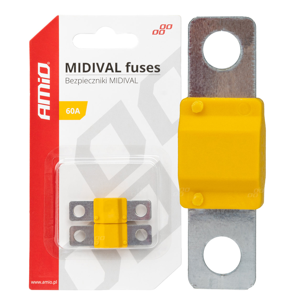 Εικόνα 1 από 3 — Amio – ΑΣΦΑΛΕΙΕΣ MIDIVAL 60A – 2 Τεμ. (03476/AM)
