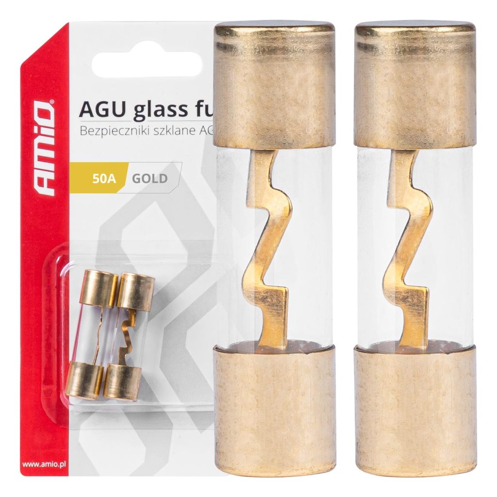 Εικόνα 1 από 3 — Amio – ΑΣΦΑΛΕΙΕΣ ΓΥΑΛΙΝΕΣ AGU AGU 50A 38×10,3mm – 2 ΤΕΜ. (03486/AM)