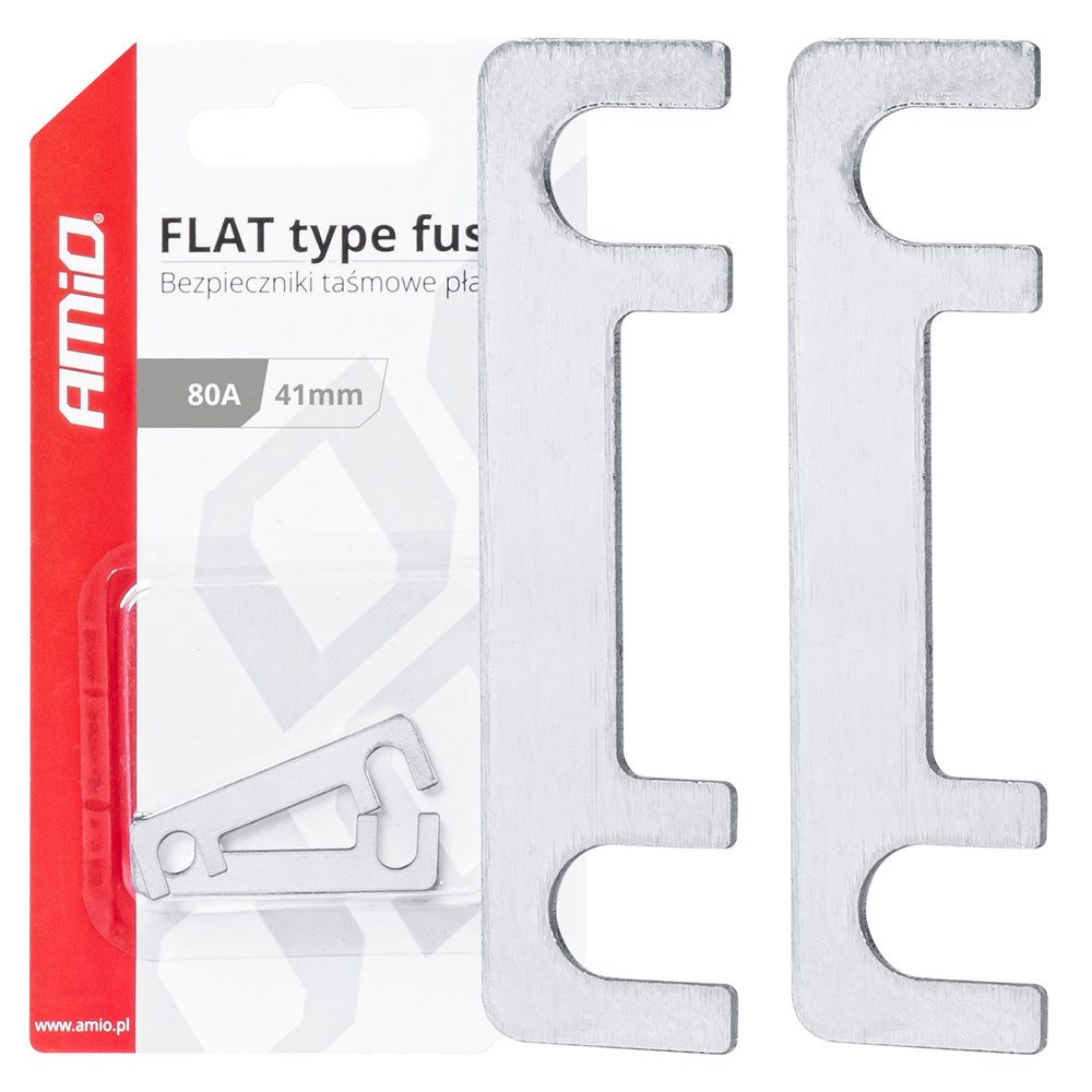 Εικόνα 1 από 3 — Amio – ΑΣΦΑΛΕΙΕΣ FLAT 41mm 80A – 2 Τεμ. (03493/AM)