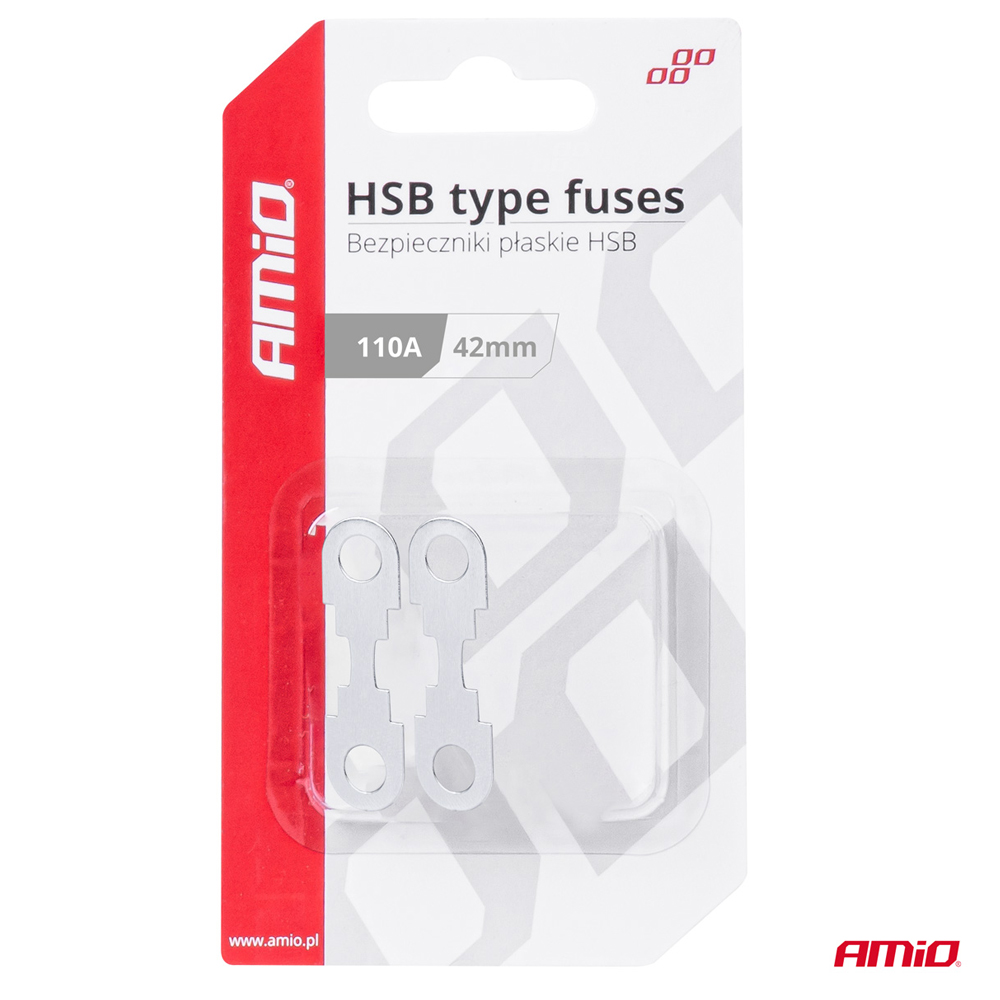 Εικόνα 3 από 3 — Amio – ΑΣΦΑΛΕΙΕΣ FLAT 42mm 110A – 2 Τεμ. (03503/AM)