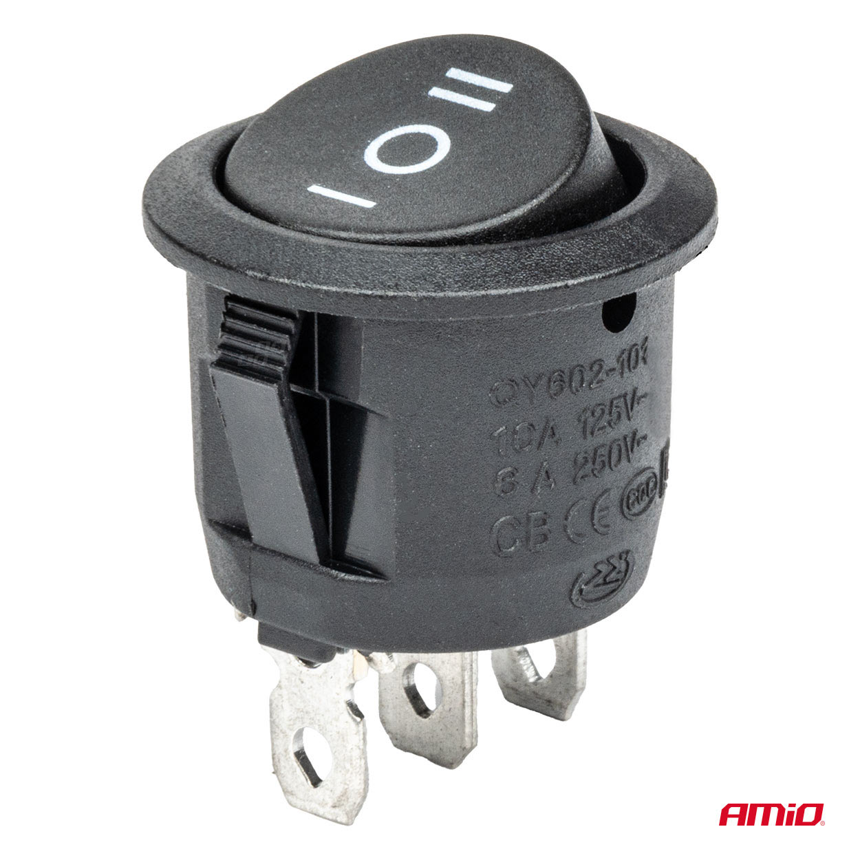 Εικόνα 2 από 5 — Amio – ΔΙΑΚΟΠΤΗΣ 230V 6A ON-OFF-ON 3 ΕΠΑΦΩΝ ΣΤΡΟΓΓΥΛΟΣ BU03 – 1 ΤΕΜ. (03614/AM)