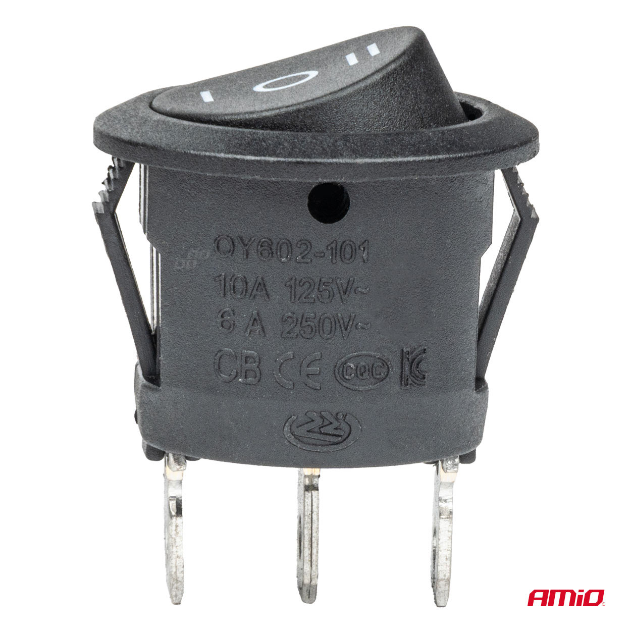 Εικόνα 3 από 5 — Amio – ΔΙΑΚΟΠΤΗΣ 230V 6A ON-OFF-ON 3 ΕΠΑΦΩΝ ΣΤΡΟΓΓΥΛΟΣ BU03 – 1 ΤΕΜ. (03614/AM)