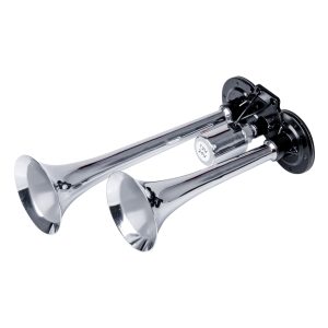 Amio - ΚΟΡΝΑ ΠΝΕΥΜΑΤΙΚΗ 12/24V 118db ΔΙΠΛΗ 2 ΤΟΝΩΝ ΧΡΩΜΙΟ - 1 ΤΕΜ. (03617/AM)