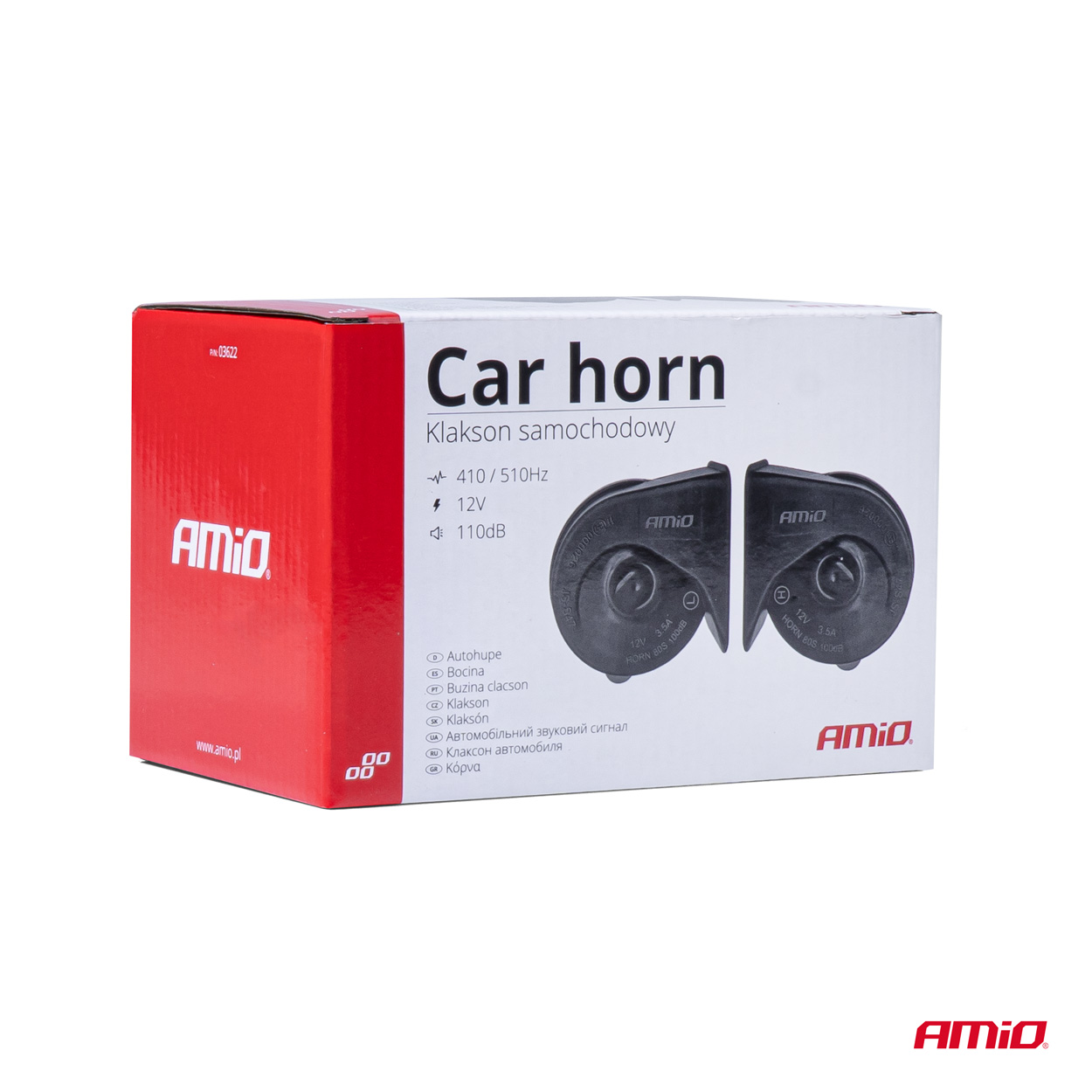 Εικόνα 4 από 4 — Amio – ΚΟΡΝΑ 12V 110db 2 ΤΟΝΩΝ 410Hz και 510Hz – 2 ΤΕΜ. (03622/AM)