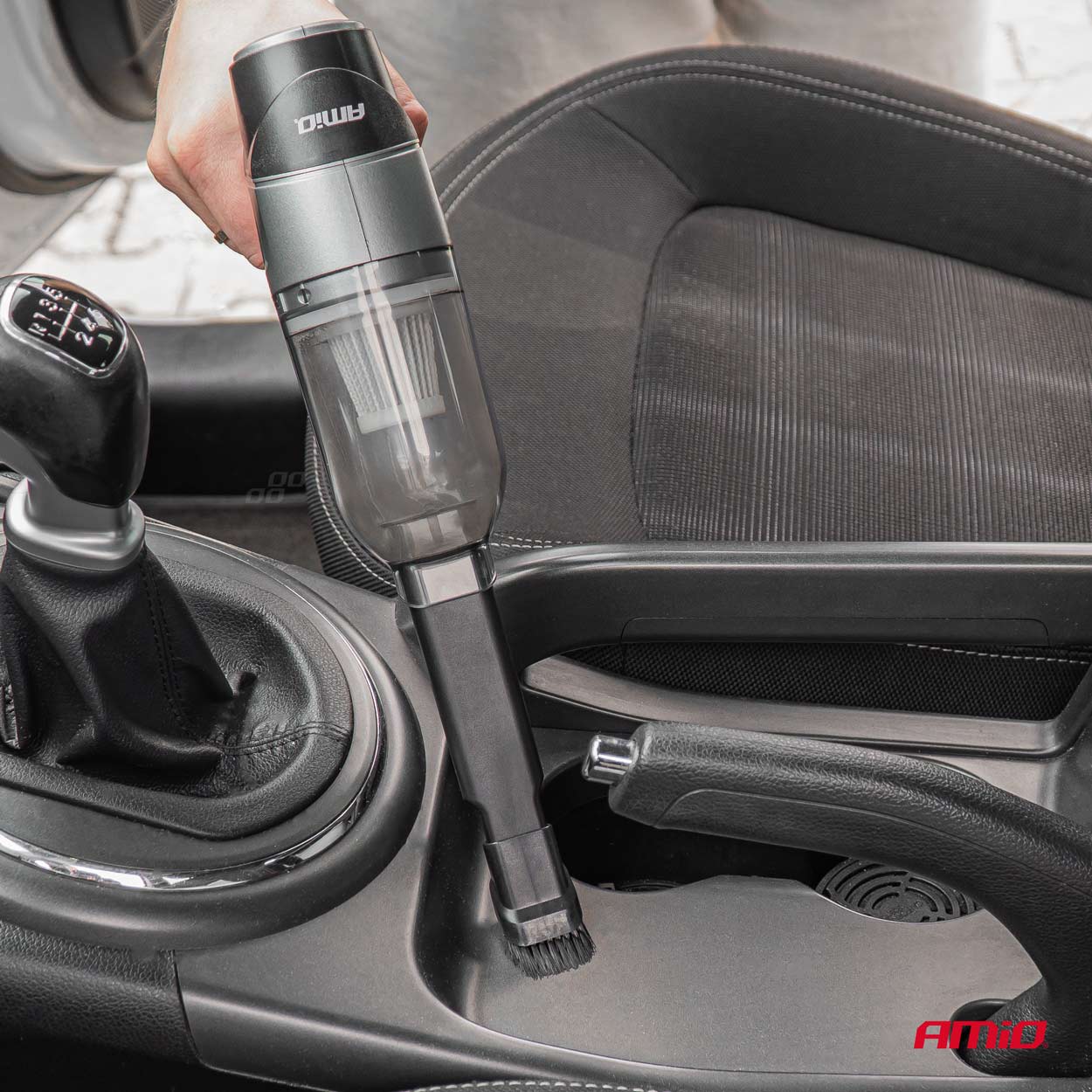 Εικόνα 4 από 13 — Amio – Ηλεκτρικό σκουπάκι χειρός ασύρματο με 6 εξαρτήματα καθαρισμού και καλώδιο USB-C τάση λειτουργίας 7.4V απόδοσης 40W για Επιβατικά Αυτοκίνητα – 1 τεμ. (03692/AM)