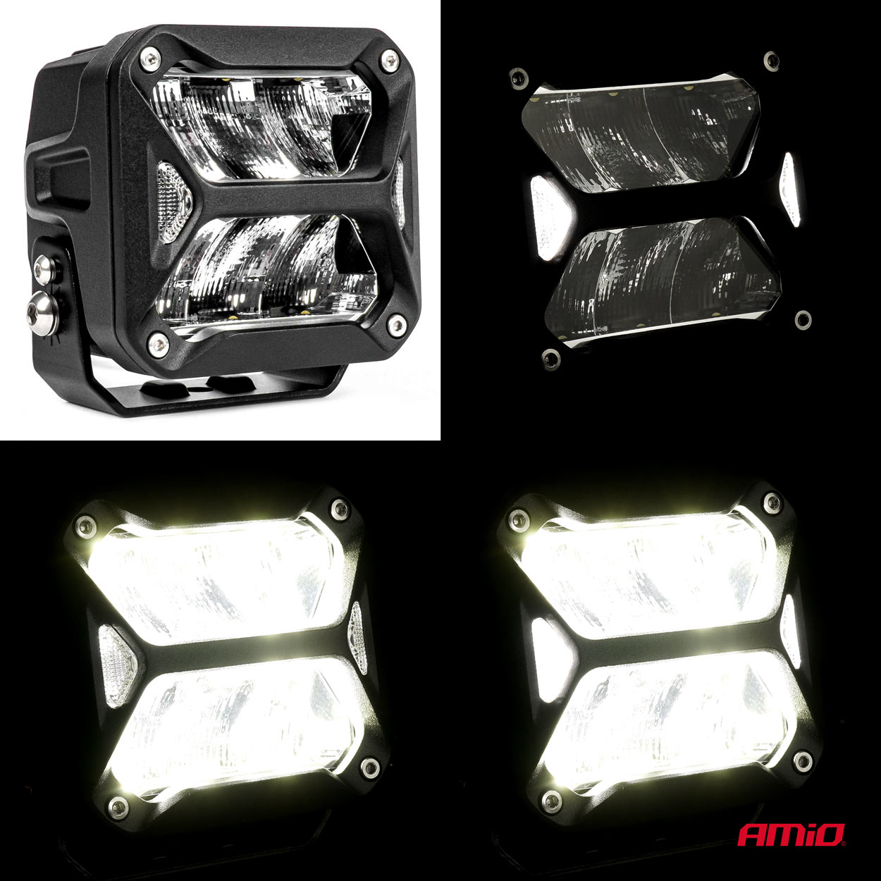 Εικόνα 7 από 7 — Amio – ΠΡΟΒΟΛΕΑΣ ΟΔΗΓΗΣΗΣ LED PRO IP67 10-30V 58W ΤΕΤΡΑΓΩΝΟΣ 107x102x86mm – 1 ΤΕΜ. (03868/AM)