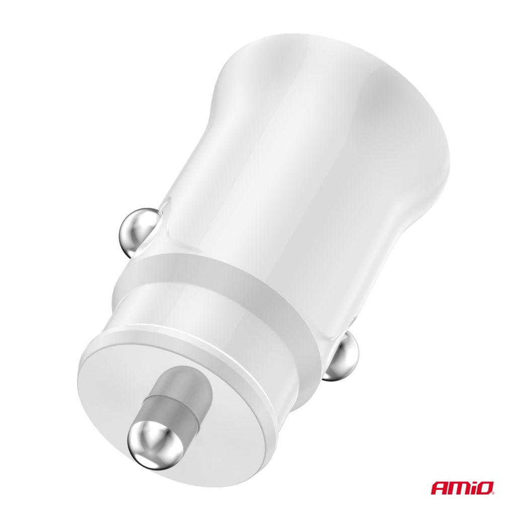 Εικόνα 5 από 6 — Amio – ΦΟΡΤΙΣΤΗΣ ΑΝΑΠΤΗΡΑ 12/24V ΜΕ 2 ΘΥΡΕΣ 2xUSB 10.5W 5V/2.1A ΛΕΥΚΟΣ – 1 Τεμ. (03872/AM)