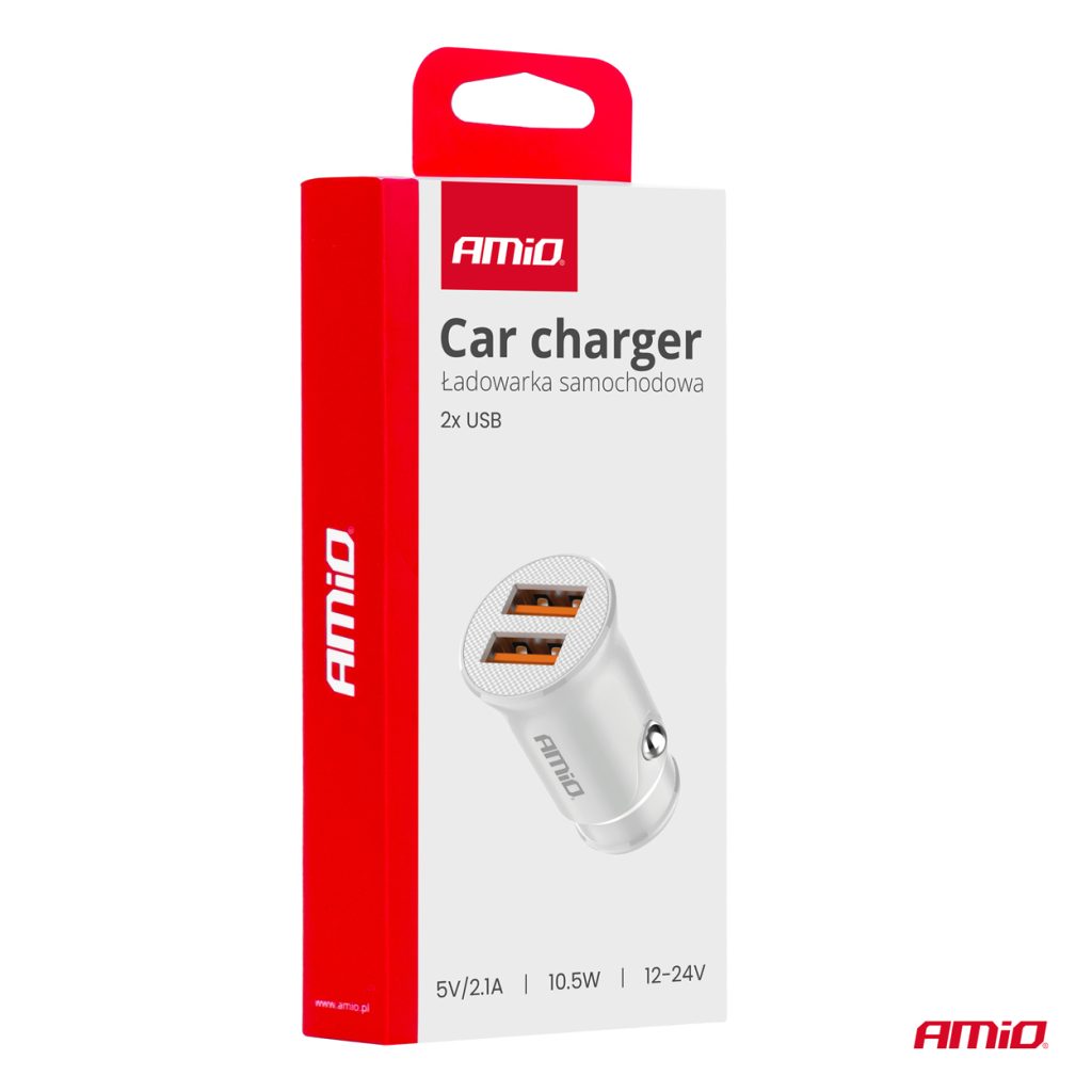 Εικόνα 6 από 6 — Amio – ΦΟΡΤΙΣΤΗΣ ΑΝΑΠΤΗΡΑ 12/24V ΜΕ 2 ΘΥΡΕΣ 2xUSB 10.5W 5V/2.1A ΛΕΥΚΟΣ – 1 Τεμ. (03872/AM)