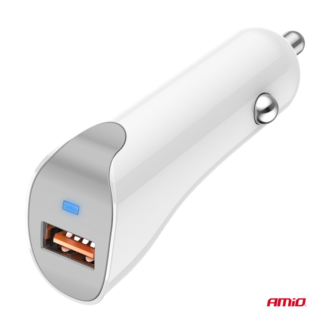 Εικόνα 2 από 5 — Amio – ΦΟΡΤΙΣΤΗΣ ΑΝΑΠΤΗΡΑ 12/24V ΜΕ 1 ΘΥΡΑ USB 10.5W 5V/2.1A ΛΕΥΚΟΣ – 1 Τεμ. (03873/AM)