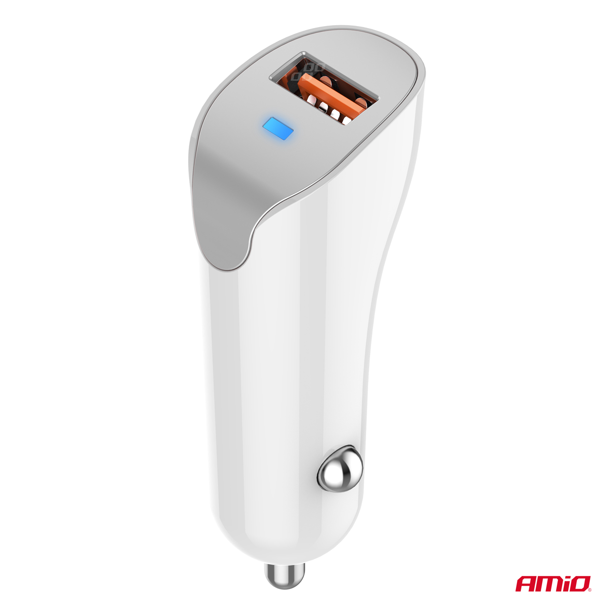 Εικόνα 4 από 5 — Amio – ΦΟΡΤΙΣΤΗΣ ΑΝΑΠΤΗΡΑ 12/24V ΜΕ 1 ΘΥΡΑ USB 10.5W 5V/2.1A ΛΕΥΚΟΣ – 1 Τεμ. (03873/AM)