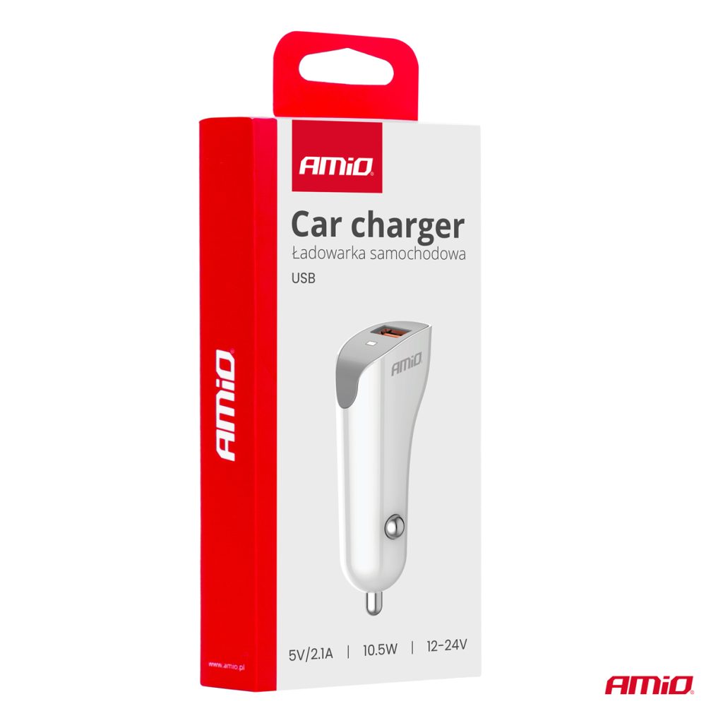 Εικόνα 5 από 5 — Amio – ΦΟΡΤΙΣΤΗΣ ΑΝΑΠΤΗΡΑ 12/24V ΜΕ 1 ΘΥΡΑ USB 10.5W 5V/2.1A ΛΕΥΚΟΣ – 1 Τεμ. (03873/AM)