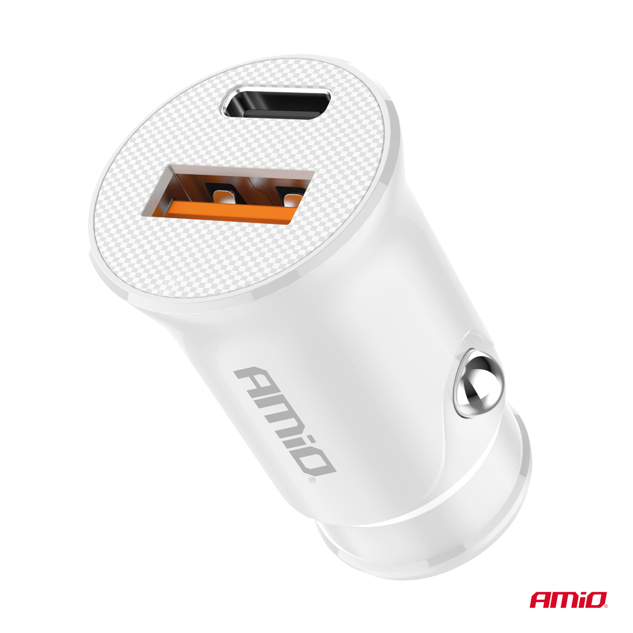 Εικόνα 2 από 4 — Amio – ΦΟΡΤΙΣΤΗΣ ΑΝΑΠΤΗΡΑ 12/24V ΜΕ 2 ΘΥΡΕΣ USB-C+USB 20W 5V/3AQC ΤΑΧΕΙΑΣ ΦΟΡΤΙΣΗΣ ΛΕΥΚΟΣ – 1 Τεμ. (03877/AM)