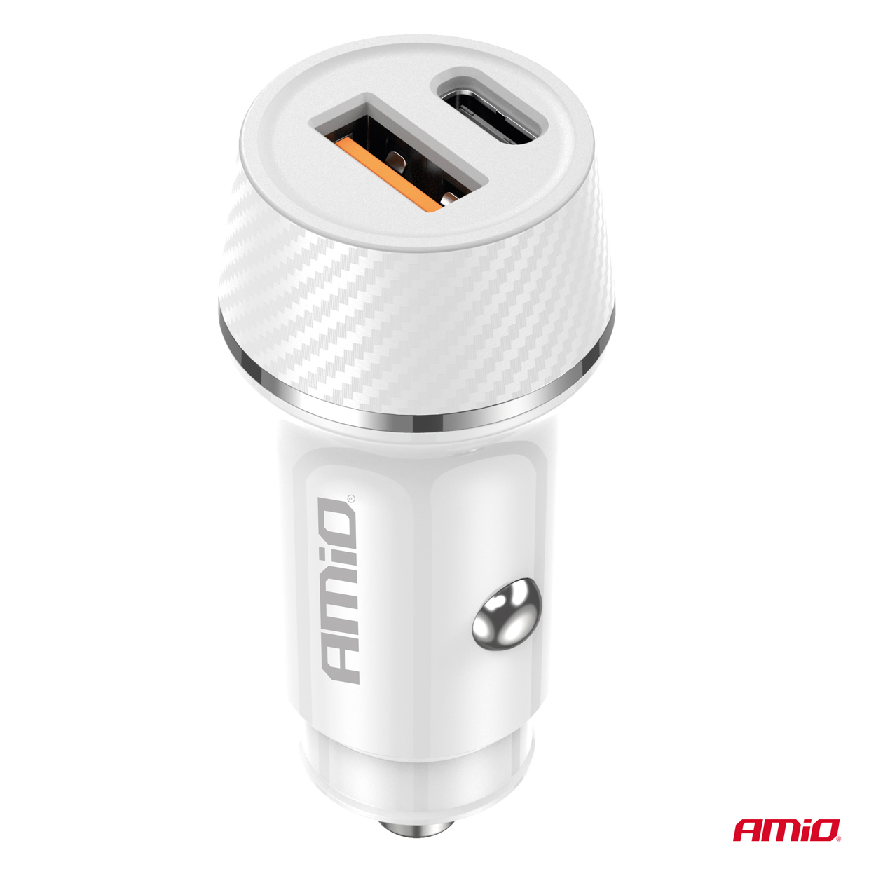 Εικόνα 2 από 5 — Amio – ΦΟΡΤΙΣΤΗΣ ΑΝΑΠΤΗΡΑ 12/24V ΜΕ 2 ΘΥΡΕΣ USB-C+USB 20W 5V/3AQC ΤΑΧΕΙΑΣ ΦΟΡΤΙΣΗΣ ΛΕΥΚΟΣ – 1 Τεμ. (03878/AM)