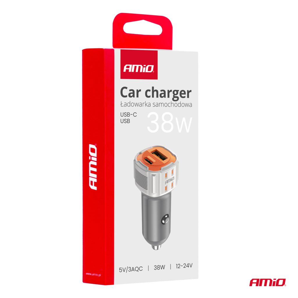 Εικόνα 7 από 7 — Amio – ΦΟΡΤΙΣΤΗΣ ΑΝΑΠΤΗΡΑ 12/24V ΜΕ 2 ΘΥΡΕΣ USB-C+USB 38W 5V/3AQC ΤΑΧΕΙΑΣ ΦΟΡΤΙΣΗΣ ΛΕΥΚΟΣ – 1 Τεμ. (03883/AM)