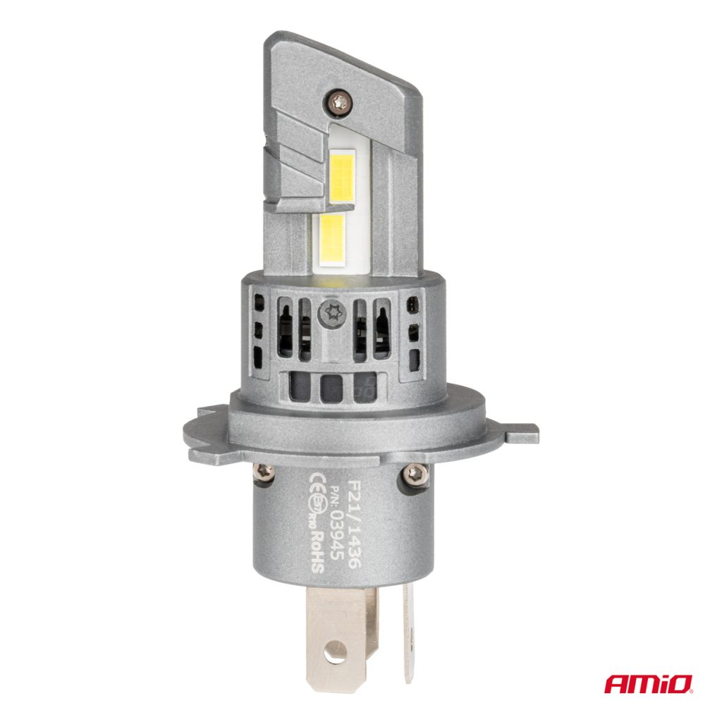 Εικόνα 4 από 5 — Amio – H4 12V 50W 6.000K 4200LM CSP LED CAN-BUS SERIES X5 WINGER 2ΤΕΜ. (03945/AM)