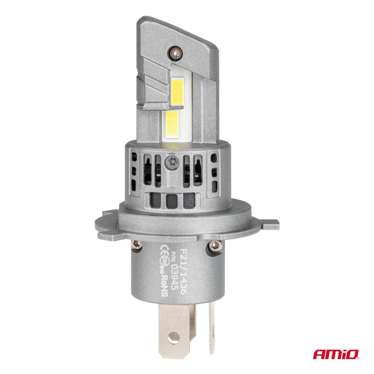 Εικόνα 4 από 5 — Amio – H4 12V 50W 6.000K 4200LM CSP LED CAN-BUS SERIES X5 WINGER 2ΤΕΜ. (03945/AM)