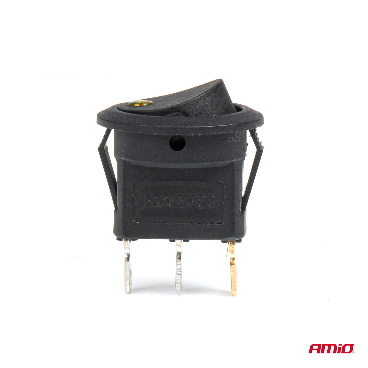 Εικόνα 3 από 5 — Amio – ΔΙΑΚΟΠΤΗΣ 12V ON/OFF ΣΤΡΟΓΓΥΛΟΣ ΜΕ 3 ΕΠΑΦΕΣ ΚΙΤΡΙΝΟ LED – 1 τεμ. (03962/AM)